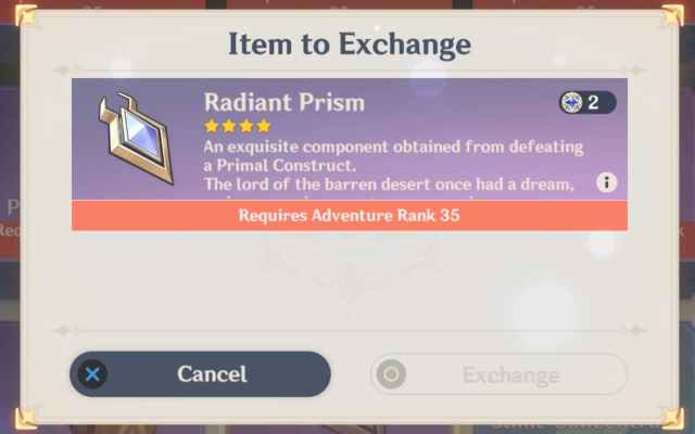 Genshin Impact Paimon Bargain Radiant Prism