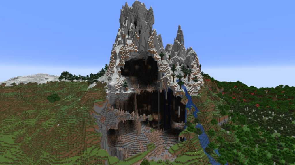 Broken Mountain Minecraft Aesthetic Seed