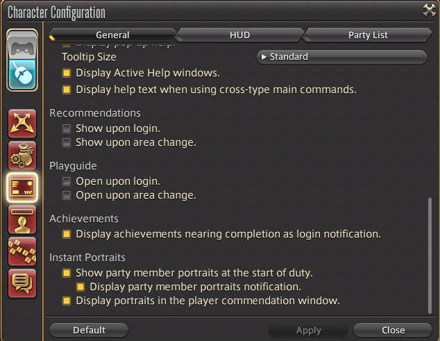 FFXIV Disable Instant Portraits