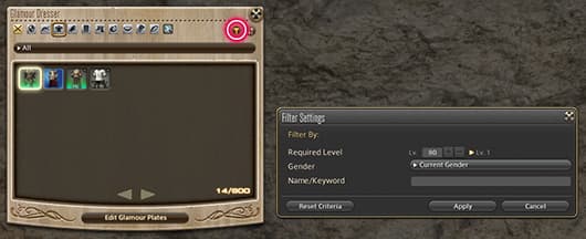 FFXIV QoL Glamour Search