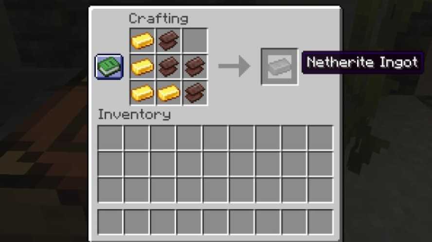 Minecraft Crafting Netherite Ingots for Armor