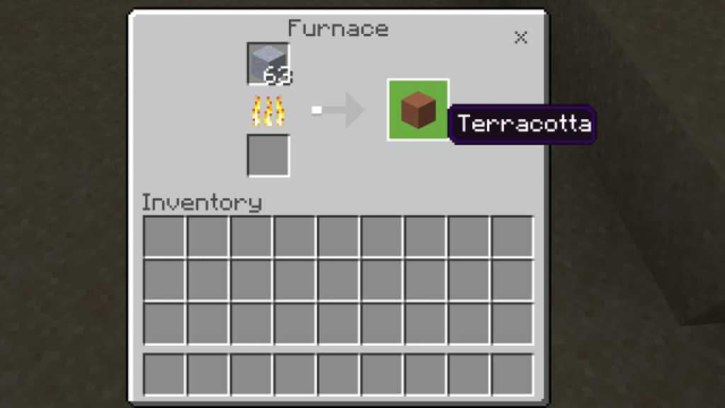 Minecraft Smelting Terracotta