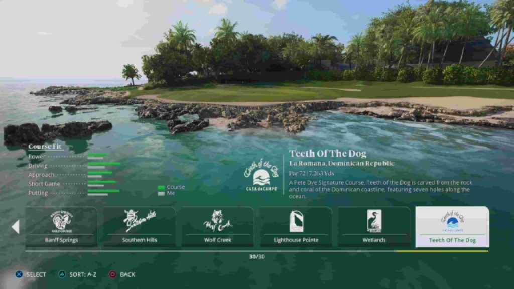 EA Sports PGA Tour | Teeth of the Dog Course