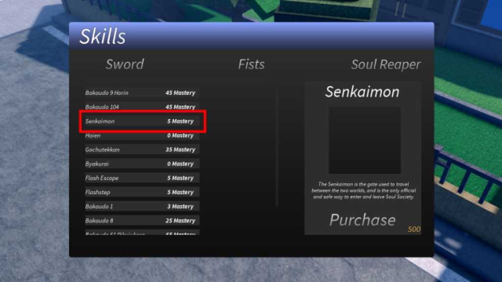 Roblox Project Mugetsu Senkaimon Skill