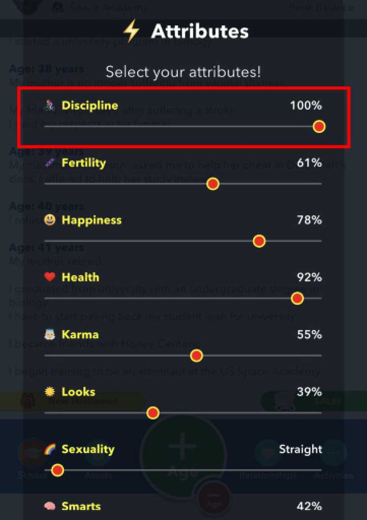 Discipline God Mode BitLife