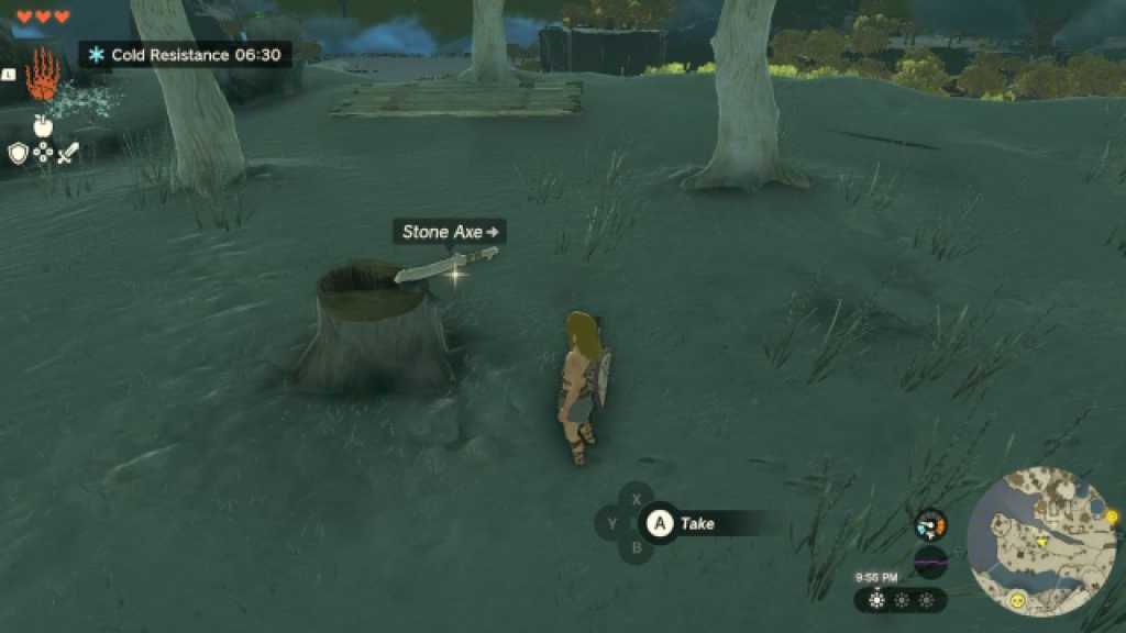 Legend of Zelda Tears of the Kingdom Stone Axe for Log Bridge