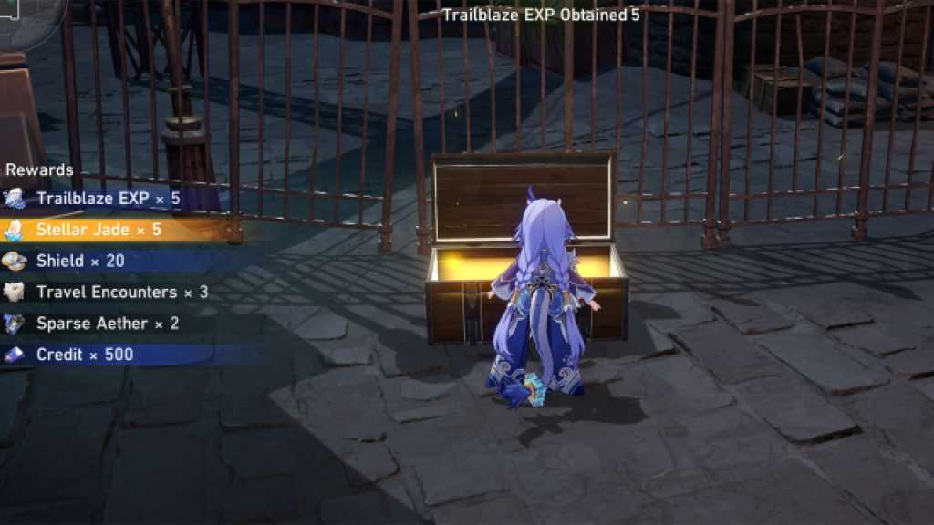 Opening Treasure Chests for Trailblaze EXP in Honkai Star Rail