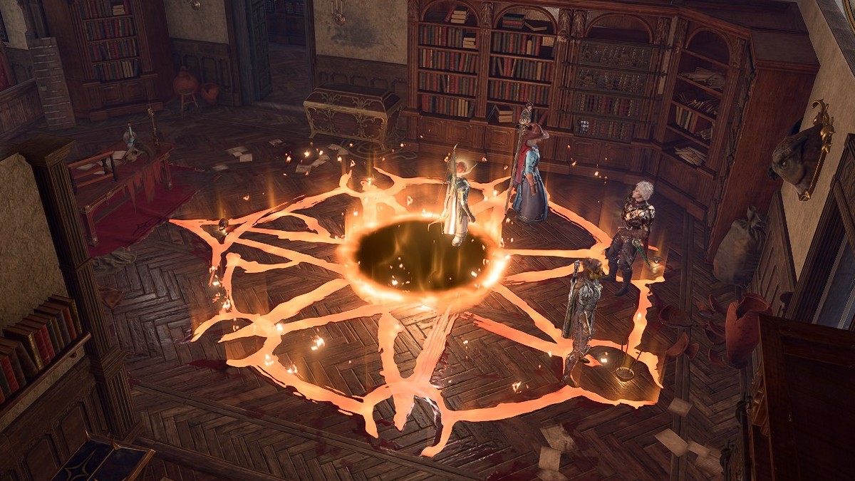 BG3 screenshot of the ritual portal to House of Hope in the Devil's Fee shop