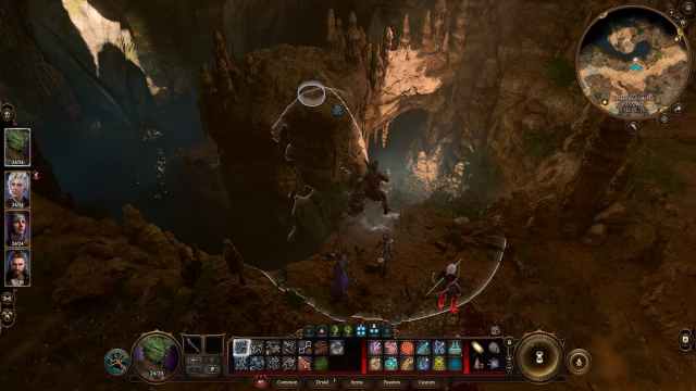 Jumping the chasm in the Underground Passage in Baldur's Gate 3