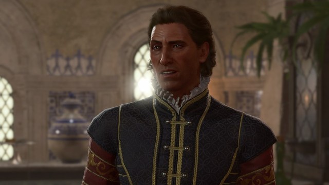 BG3 screenshot of Raphael in human form at the Sharess Caress