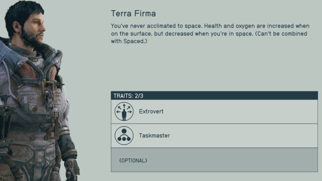 Starfield Terra Firma Trait