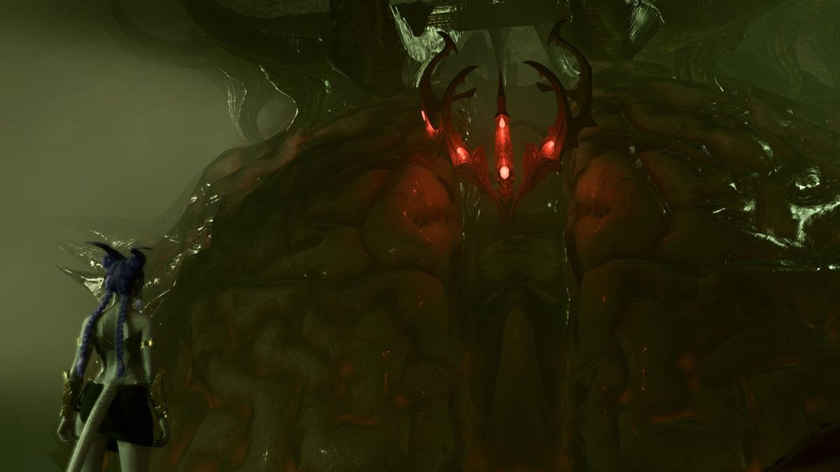 BG3 screenshot of player character standing in front of Elder Brain