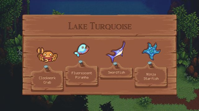 Screenshot of the Lake Turquoise fish in Sea of Stars.