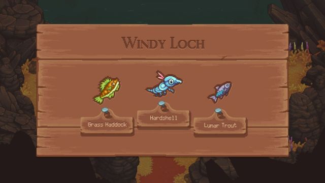 Screenshot of the Windy Loch fish in Sea of Stars.