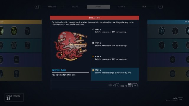 Starfield Ballistics Skill