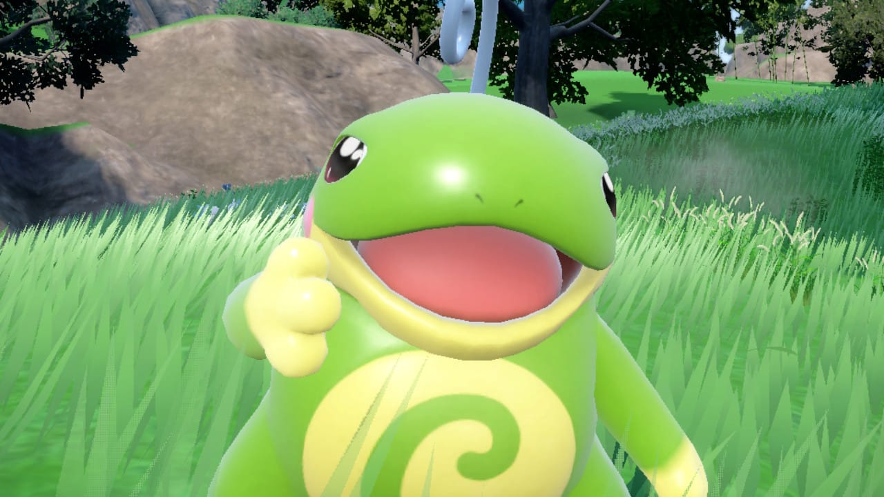 Pokemon Scarlet and Violet screenshot of a Politoed.