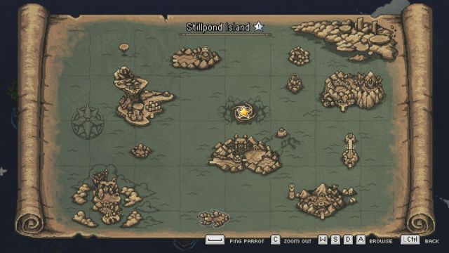 Screenshot of Stillpond Island map location in Sea of Stars.