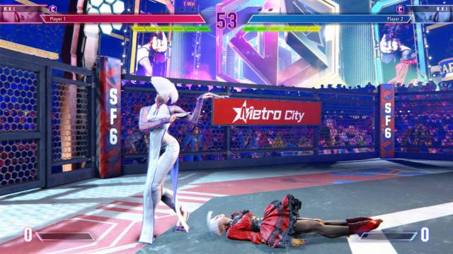 A Street Fighter 6 screenshot of A.K.I. performing Sinister Slide.