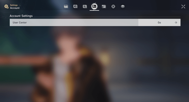 Honkai: Star Rail Account Settings Menu
