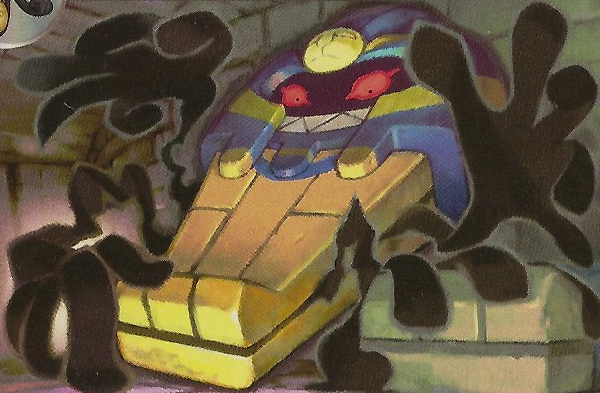 An official Pokémon TCG illustration of Cofagrigus.