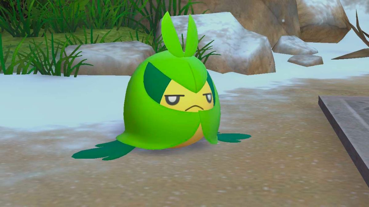 Screenshot of Swadloon in Detective Pikachu Returns.