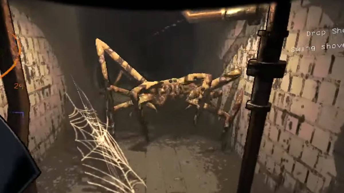 lethal company screenshot of a bunker spider