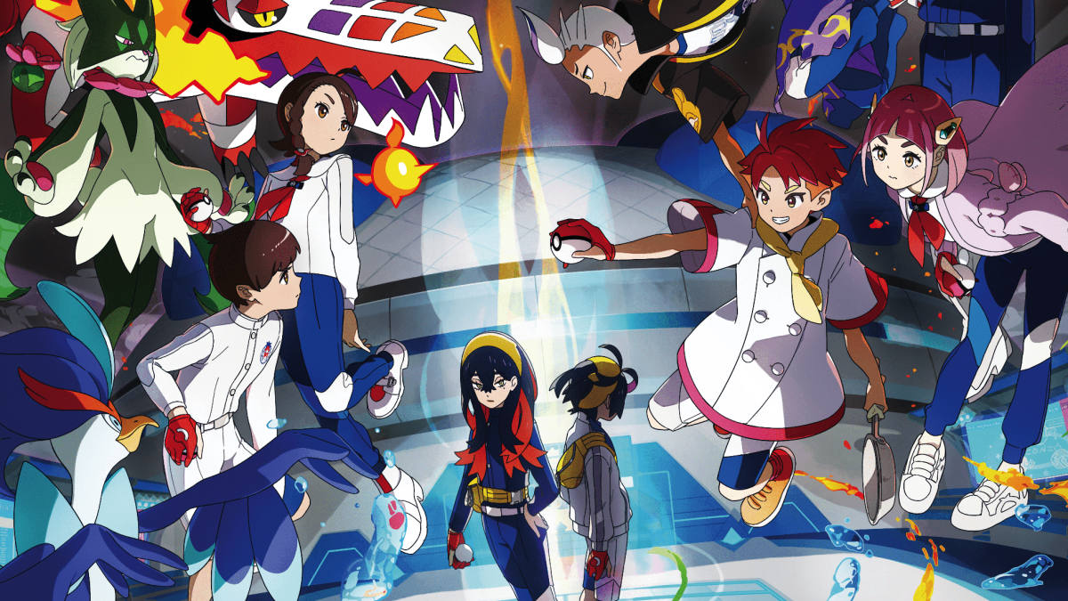 Official key art for Pokemon Scarlet and Violet: The Indigo Disk.