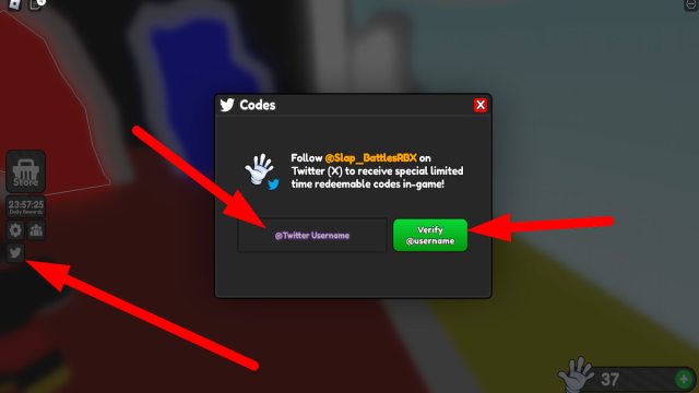 How to redeem codes in Slap Battles