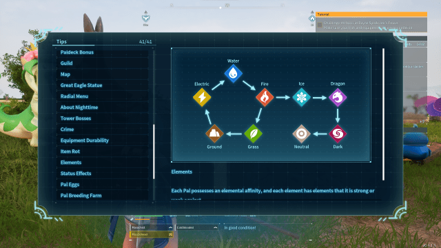 Palworld Element Chart