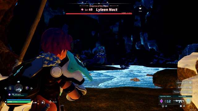 Palworld screenshot of Lyleen Noct in the Iceberg mineshaft