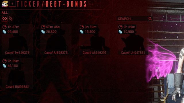 Warframe Ticker Debt Bonds