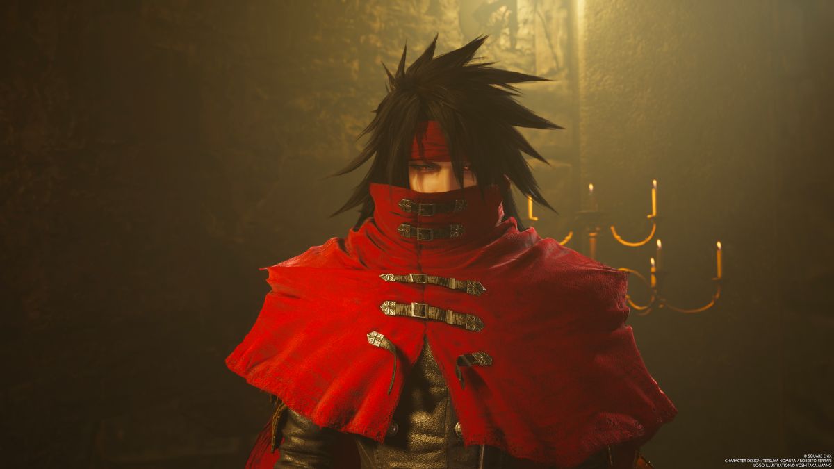 Screenshot of Vincent Valentine in Final Fantasy 7 Rebirth.