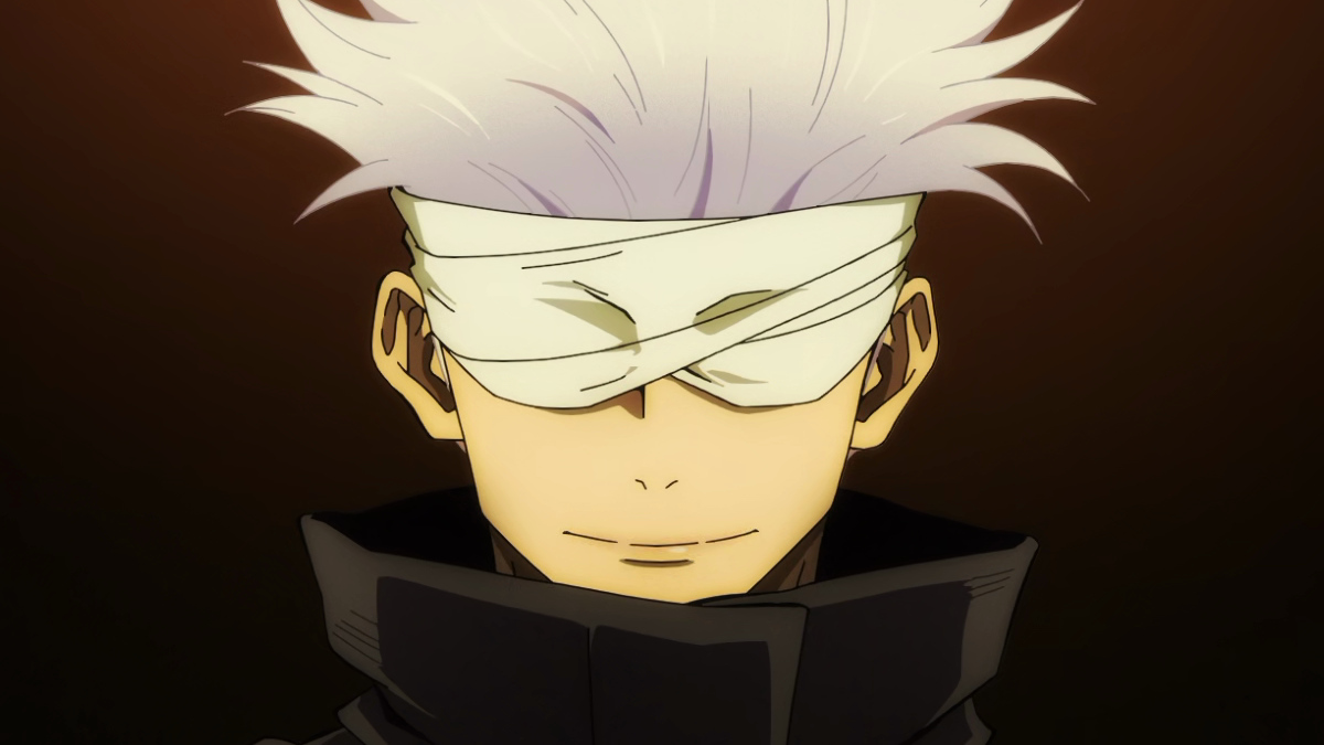 A Jujutsu Kaisen anime screenshot of Satoru Gojo.