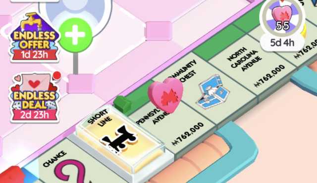 Monopoly GO Valentine's heart token