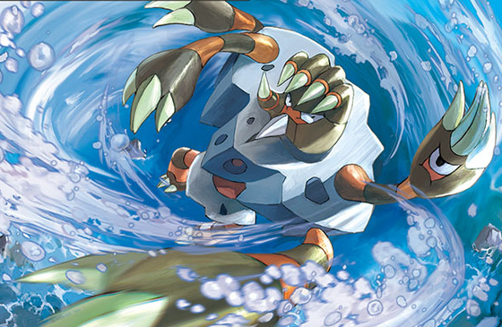 Official Pokémon TCG art of Barbaracle.