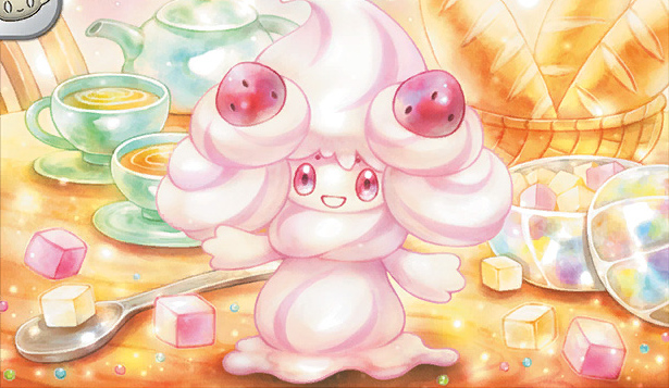 Official Pokémon TCG art of Alcremie.