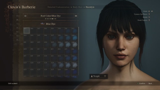 Hair Color selection in Dragon's Dogma 2