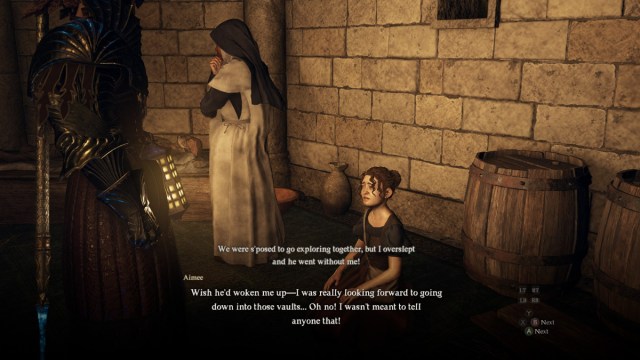 A child disclosing the location of Malcom in Dragon's Dogma 2