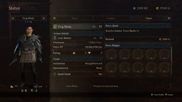 Frog Nasty Pawn Information in Dragon's Dogma 2