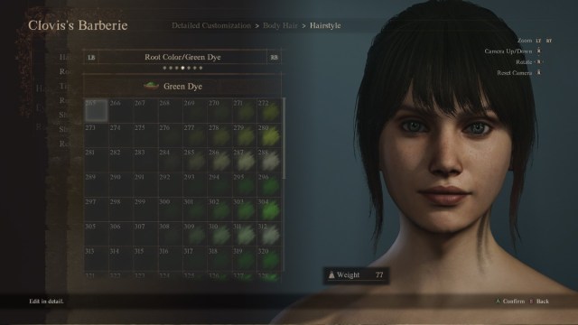 Hair Color selection in Dragon's Dogma 2