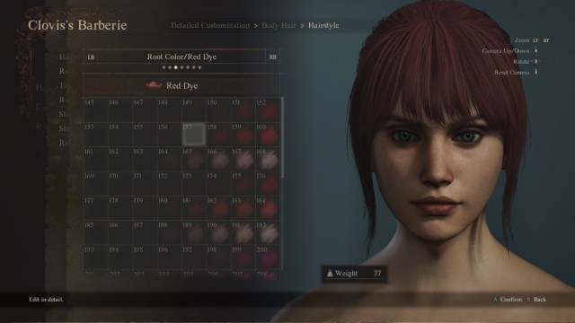 Hair Color selection in Dragon's Dogma 2