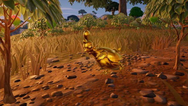 Screenshot of Golden Chicken in Fortnite Chapter 5 Season 2.