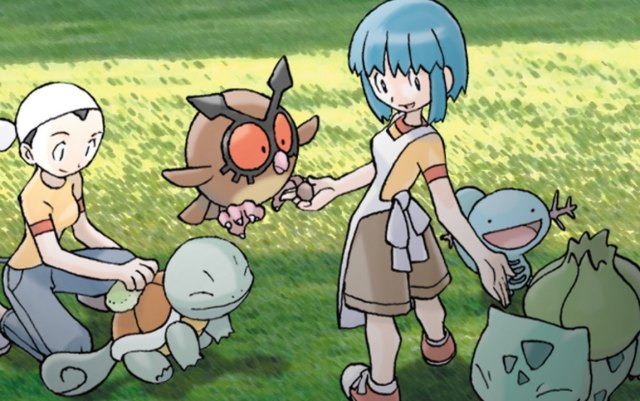 A Pokemon TCG illustration of people caring for various Pokemon.