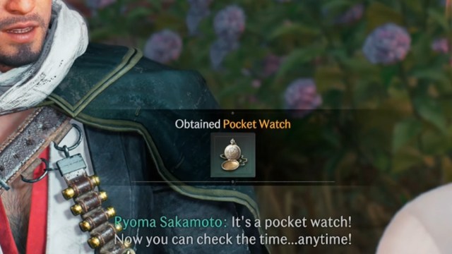 Screenshot of Pocket Watch given by Ryoma Sakamoto in Rise of the Ronin.