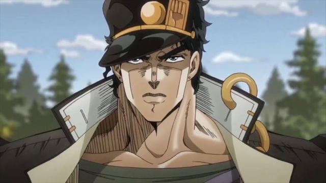 Image of Jotaro Cujo in JoJo's Bizarre Adventure.