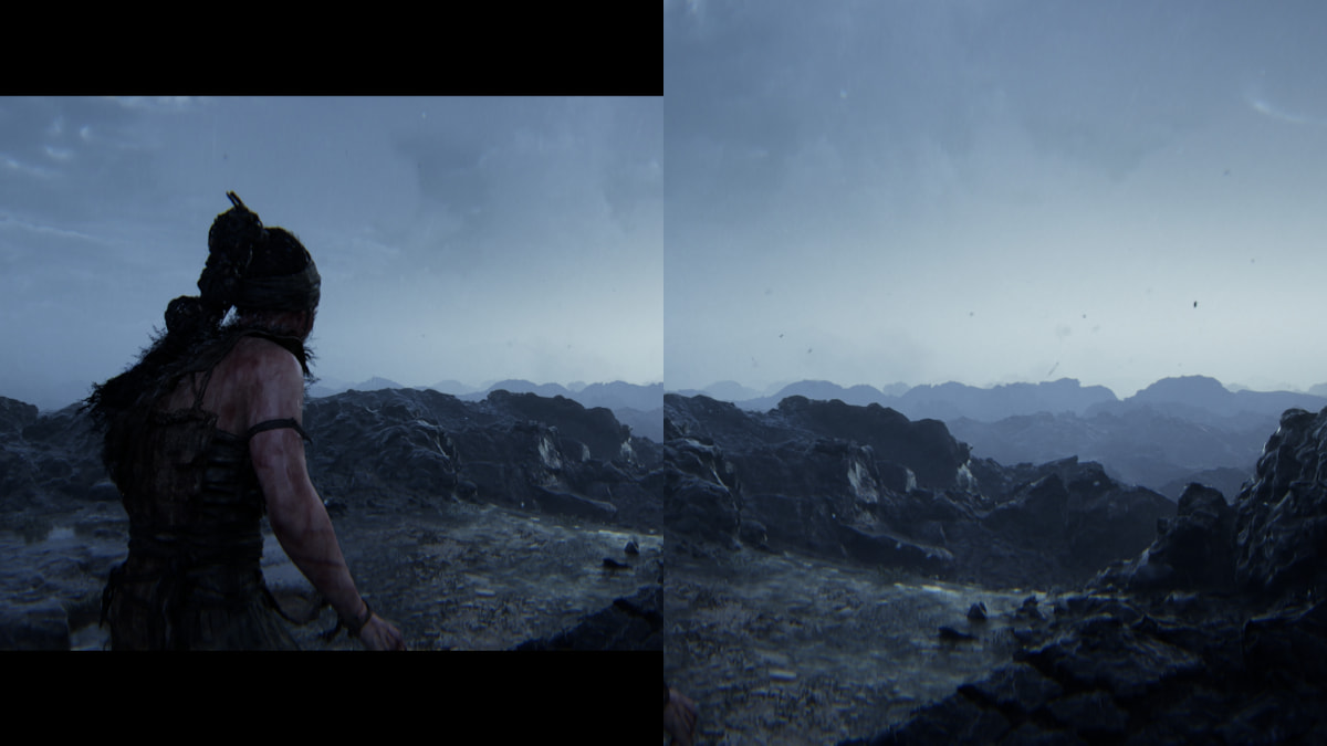 Hellblade 2 Letterbox Comparison Screenshot