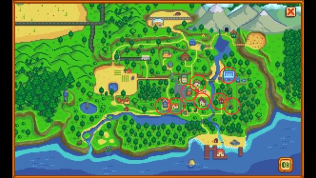 Stardew Valley Trash Map