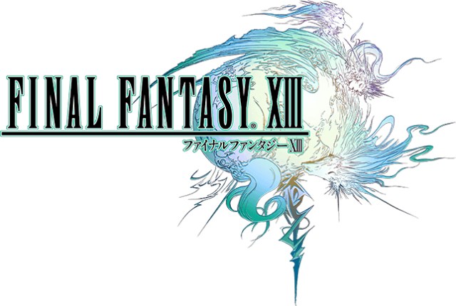 Final Fantasy 13's logo, which features various characters surrounding Cocoon.