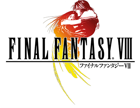 An image of Final Fantasy 8's logo, which features Squall and Rinoa hugging.