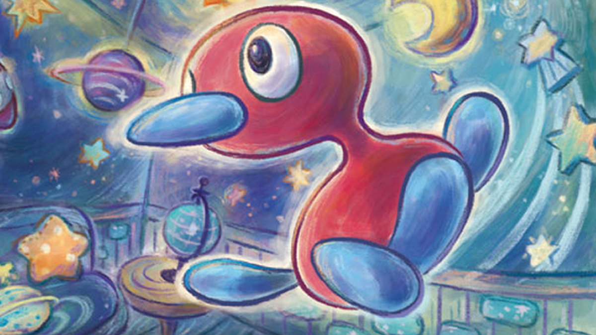 A whimsical illustration of Porygon2.